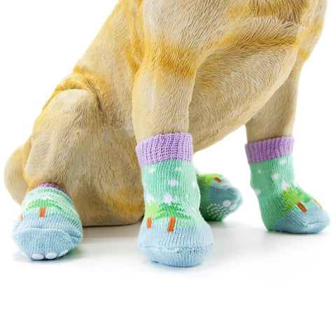 Winter Warm Dog Socks Cotton Anti-slip