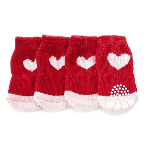 Winter Warm Dog Socks Cotton Anti-slip
