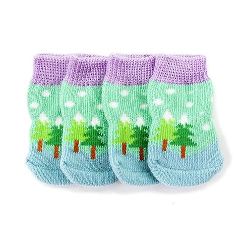 Winter Warm Dog Socks Cotton Anti-slip